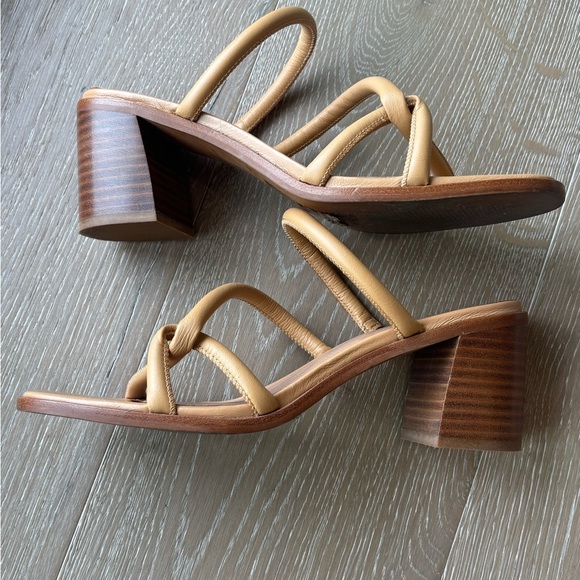 Madewell Tan Sandals with Geometric Straps - Picture 2 of 5